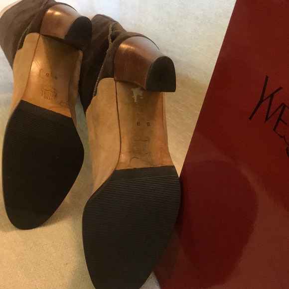 YSL Yves Saint Laurent suede knee high boots 8B - Picture 4 of 5